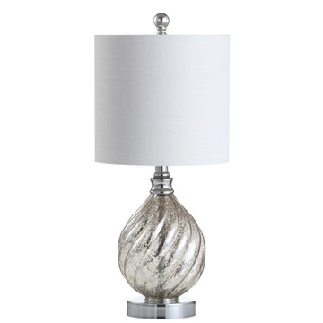 Lawrence 20.5" Glass/Metal LED Table Lamp - JONATHAN Y